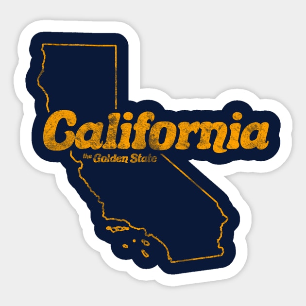 California: The Golden State Sticker by plasticknivespress